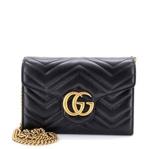 Gucci Gg Marmont Chain Wallet Matelasse #249568G10B